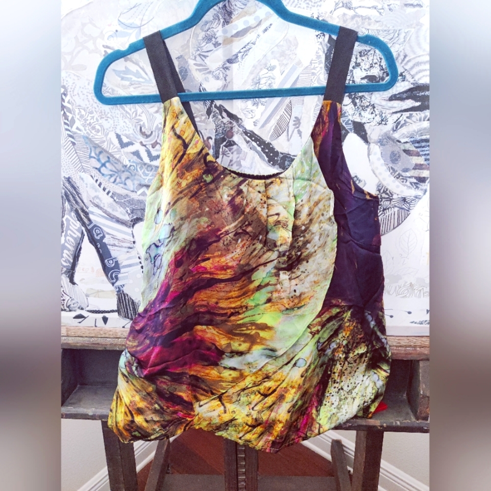 Sundance Silk Multicolor Abstract Women's Tank